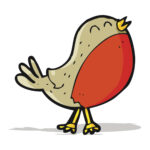 Cartoon Christmas Robin