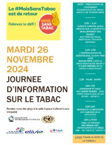 Journée d’information sur le tabac Mardi 26 novembre à 9h30