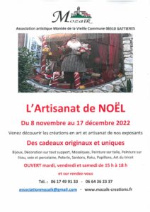 Exposition artisanale de Noël Mozaïk, du 08 novembre au 17 décembre 2022