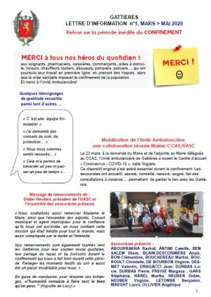 LETTRE INFO Mars Mai 2020