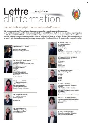 Lettre D'information Juillet 2020