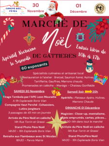 Marché de Noël à Gattières Samedi 30 novembre et dimanche 1er décembre 2024