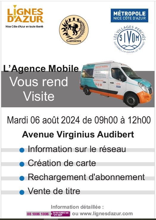 Lignes d’Azur – Report de la permanence au Mardi 6 août 2024 de 9h>12h