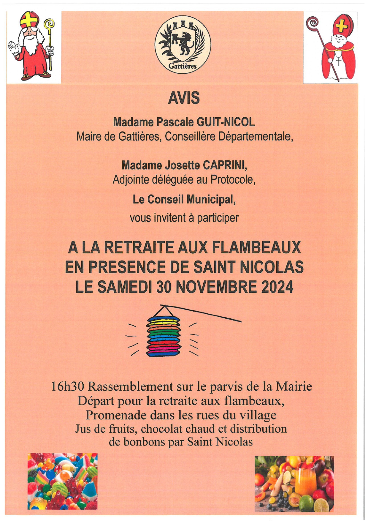 Retraite aux flambeaux Samedi 30 novembre à 16h30 – Parvis mairie